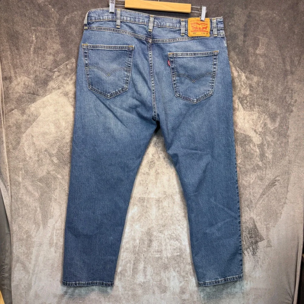 Levis 505 Regular Fit Jeans Mens Blue Regular 38x29 Denim Casual Classic